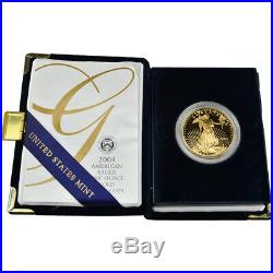 2004-W American Gold Eagle Proof 1 oz $50 in OGP