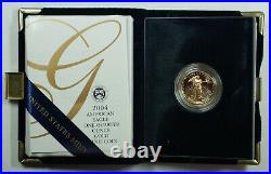2004-W Proof 1/4 Oz American Gold Eagle $10 Coin with Box & COA