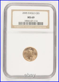 2005 1/10 Oz. G$5 Gold American Eagle Graded by NGC as MS-69