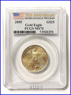 2005 American Eagle $25 Dollar Gold Coin PCGS MS 70