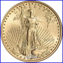 2005 American Gold Eagle 1/4 oz $10 NGC MS70