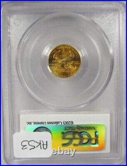 2005 Gem Brilliant Uncirculated PCGS $5 American Eagle Gold Coin AK53