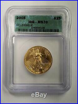 2005 ICG MS70 1/2 oz ($25) Gold Eagle