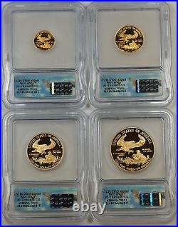2005 ICG PR-70 DCAM Proof American Gold Eagle 4 Coin FDI Set #014