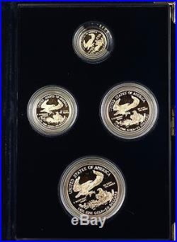 2005 U. S. Mint American Gold Eagle AGE 4 Coin Proof Set as Issued with Box & COA