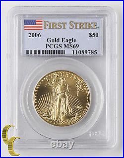 2006 1 oz Gold American Eagle Graded by PCGS as MS-69 First Strike