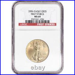 2006 American Gold Eagle 1/2 oz $25 NGC MS69 First Strikes