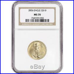 2006 American Gold Eagle (1/4 oz) $10 NGC MS70