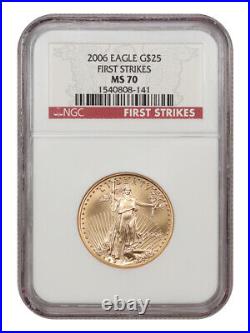 2006 Gold Eagle $25 NGC MS70 (First Strikes) American Gold Eagle AGE