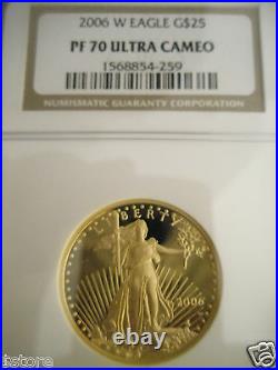 2006-W $25 NGC PERFECT PR70 Ultra Cameo GOLD American Eagle