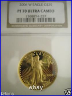 2006-W $25 NGC PERFECT PR70 Ultra Cameo GOLD American Eagle