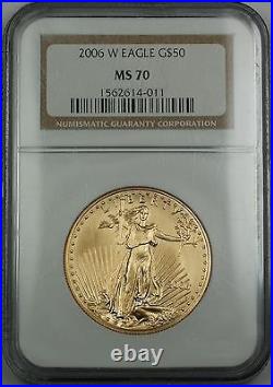 2006-W $50 1 Oz American Gold Eagle NGC MS-70 Perfect Gem Coin AGE