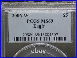 2006 W $5 American GOLD Eagle 1/10th oz PCGS MS69 BU UNC #EC ECC&C, Inc