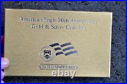 2006 W American Eagle 20th Anniversary Gold & Silver Coin Set