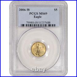 2006-W American Gold Eagle Burnished 1/10 oz $5 PCGS MS69