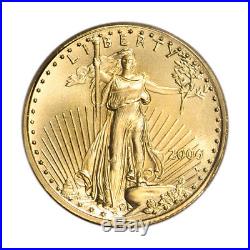 2006 W American Gold Eagle Burnished 1/10 oz $5 PCGS MS69