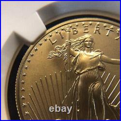 2006 W American Gold Eagle Burnished 1 oz $50 NGC MS69 20th Anniversary Label