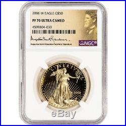 2006-W American Gold Eagle Proof 1 oz $50 NGC PF70 UCAM St Gaudens Label