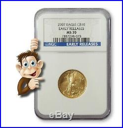 2007 $10 Gold Eagle NGC MS70 Early Releases - (#30029) NO RESERVE