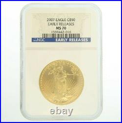 2007 1 oz NGC MS 70 Gold American Eagle Coin Early Release