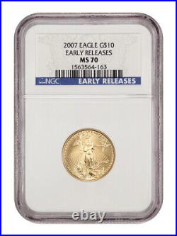 2007 Gold Eagle $10 NGC MS70 (Early Releases) American Gold Eagle AGE