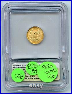 2007-W American Eagle $5 Gold ICG SP70 First Strike 1/10 oz Coin BX253