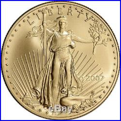 2007-W American Gold Eagle (1 oz) $50 Uncirculated Coin Burnished