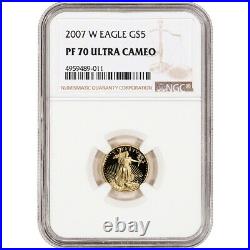 2007-W American Gold Eagle Proof 1/10 oz $5 NGC PF70 UCAM