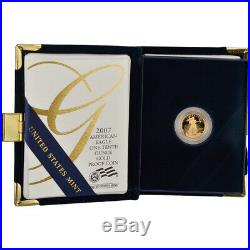 2007-W American Gold Eagle Proof (1/10 oz) $5 in OGP