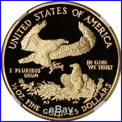 2007-W American Gold Eagle Proof 1/2 oz $25 NGC PF70 UCAM