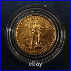 2007-W G$5 American Gold Eagle 1/10 ozt with COA Free Shipping USA