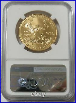 2007 W Gold $50 American Eagle 1 Oz Burnished Die Ngc Mint State 70