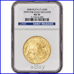 2008 American Gold Buffalo (1 oz) $50 NGC MS70 Early Releases