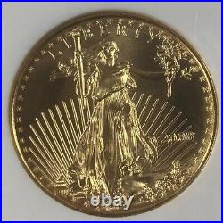 2008 G$25 1/2 Oz. Gold American Eagle Graded by NGC as MS-70