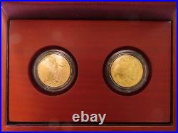 2008 US MINT 8-8-08 Double Prosperity 2 Gold Coin Set, OGP & COA, Low Mintage
