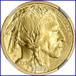 2008-W American Gold Buffalo Burnished 1/4 oz $10 NGC MS69