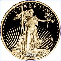 2008-W American Gold Eagle Proof 1/2 oz $25 in OGP