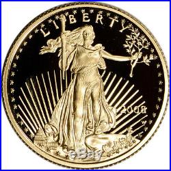 2008-W American Gold Eagle Proof 1/4 oz $10 in OGP