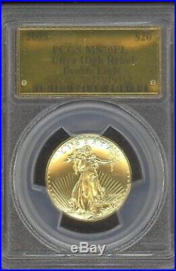 2009 $20 Ounce Gold Ultra High Relief Twenty Dollar Coin PCGS MS70PL Prooflike
