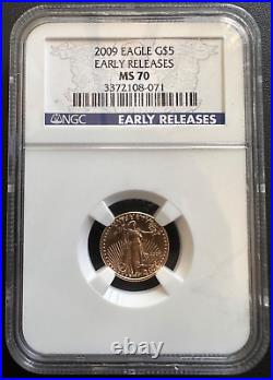 2009 American Gold Eagle 1/10ozt $5 NGC MS-70, Early Release