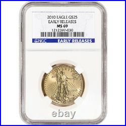2010 American Gold Eagle 1/2 oz $25 NGC MS69 Early Releases