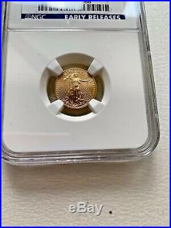 2010 Gold $5 Ngc Ms70 Early Release American Eagle 1/10 Ounce Gold Coin
