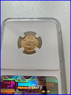 2010 Gold $5 Ngc Ms70 Early Release American Eagle 1/10 Ounce Gold Coin