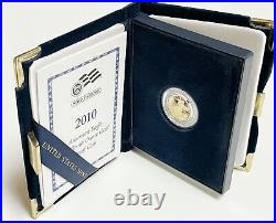2010-W 1/10th oz Proof American Gold Eagle All Original Box And COA From Mint