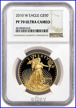 2010 W $50 Gold American Eagle NGC PF70 UC Proof 70 Ultra Cameo SKU22417