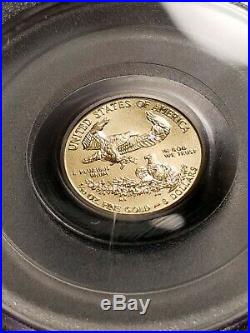 2011 $5 Gold Eagle PCGS MS70 First Strike 25th Anniversary Holder! 1/10 oz