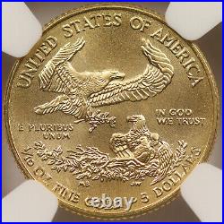 2011 Gold American Eagle 1/10oz $5 NGC MS69 25th Anniversary