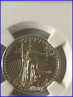 2011 NGC $10 MS70 25th Anniversary 1/4 OZ. Gold AMERICAN EAGLE EARLY RELEASES