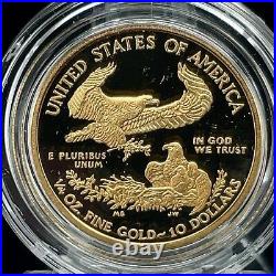 2011 W $10 Gold American Eagle Proof 1/4 OZ Collector Case Box COA US Mint