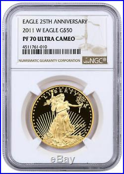 2011 W $50 1 oz. Proof American Gold Eagle NGC PF70 UC SKU23886